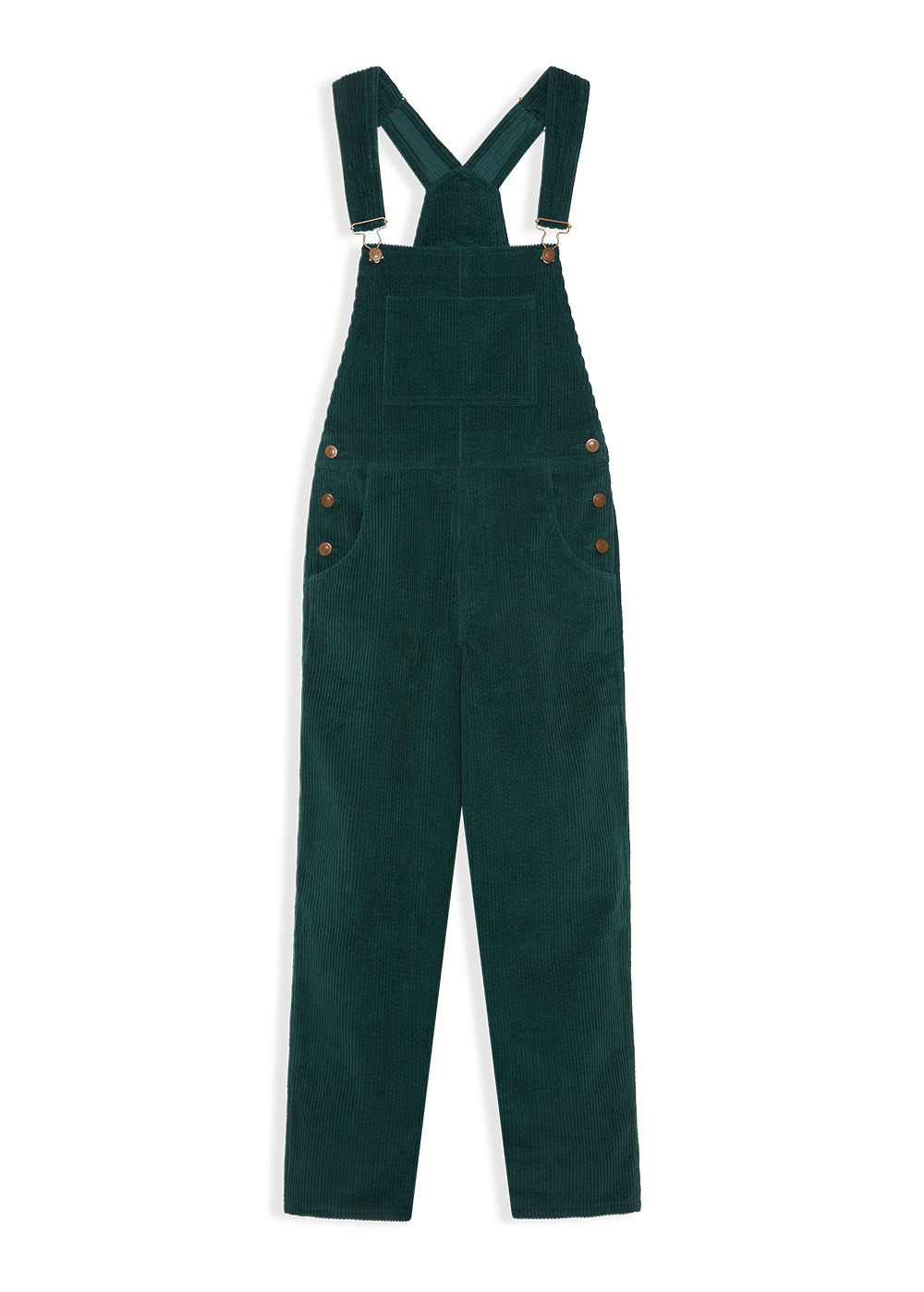 Khaki Green Women's Cord Dungarees