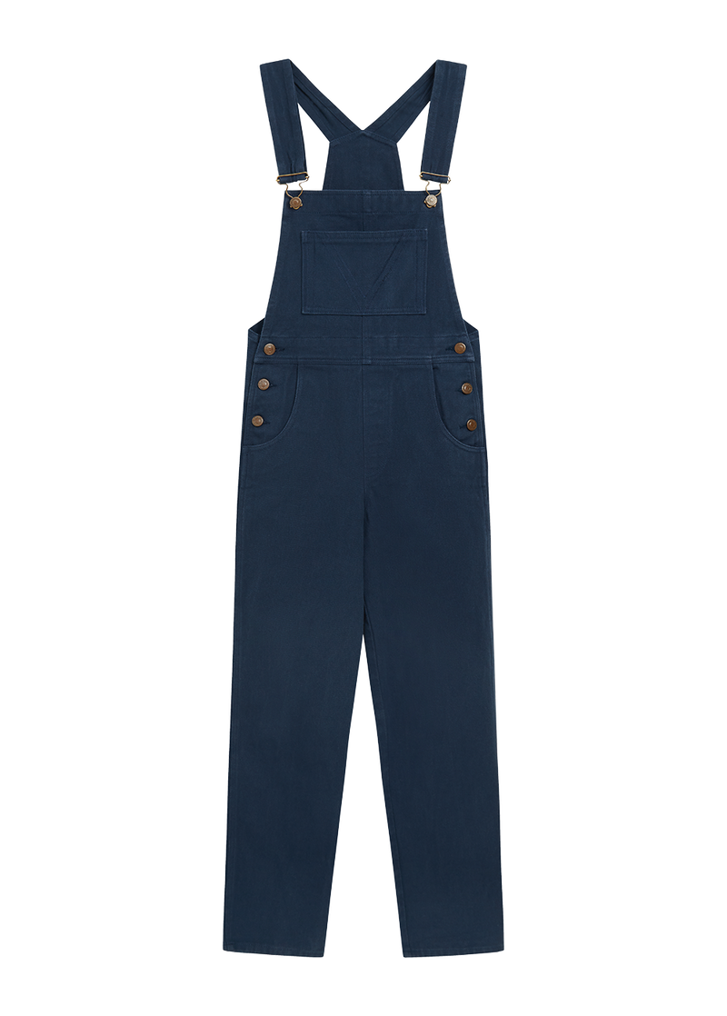 Milldred Navy Organic Cotton Dungarees 1