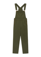Milldred Olive Organic Cotton Dungarees 2